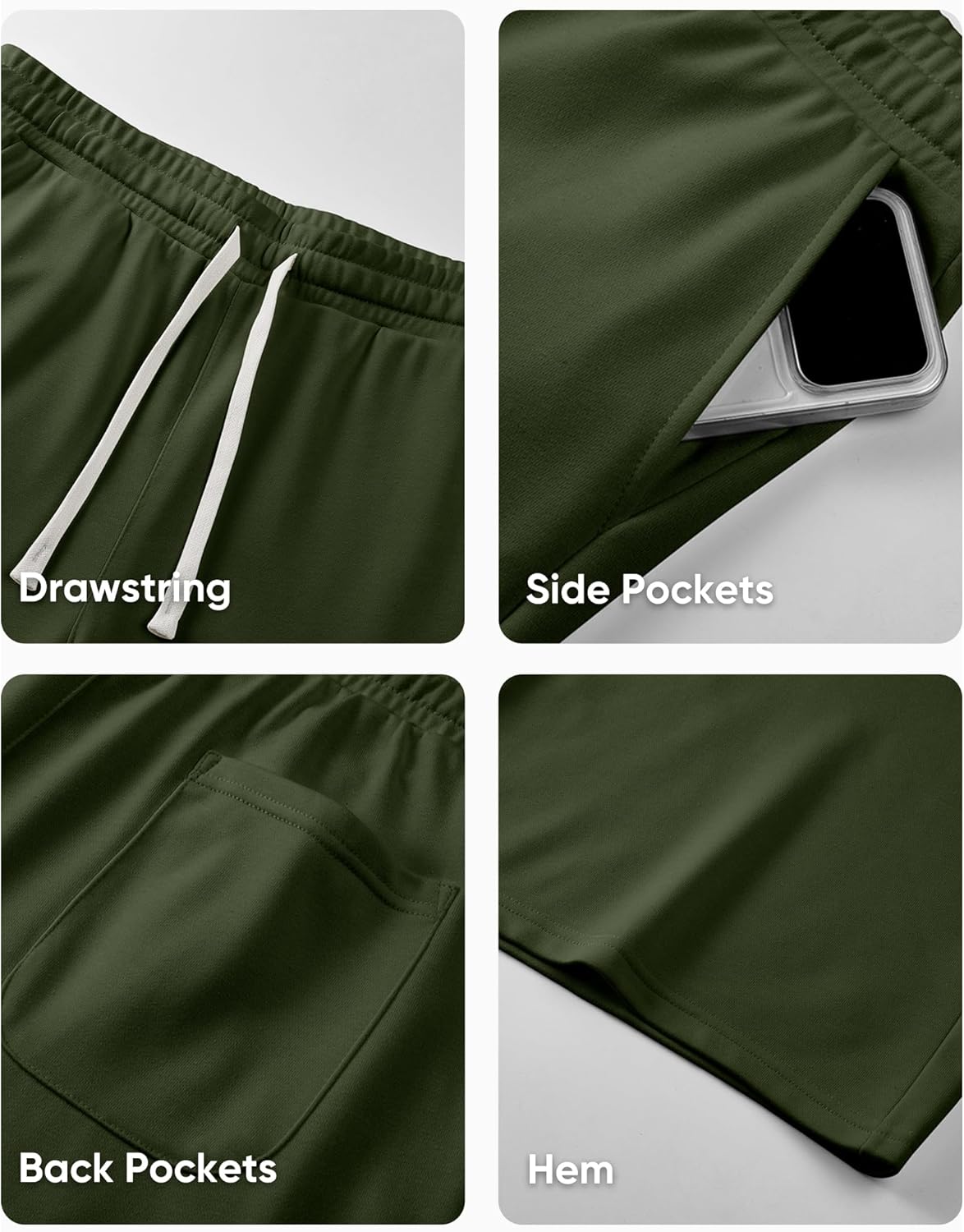 JMIERR 2026 Men's Baggy Sweat Shorts Lightweight Under Knee Casual Raw Hem Drawstring Y2K Shorts Loose Fit Gym Shorts