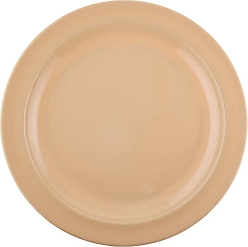 Miniatura 15 de Winco MMPR-6W - Plato redondo de melamina, 6.5 pulgadas, blanco (12 unidades), mediano Blanco,Beige Bronceado