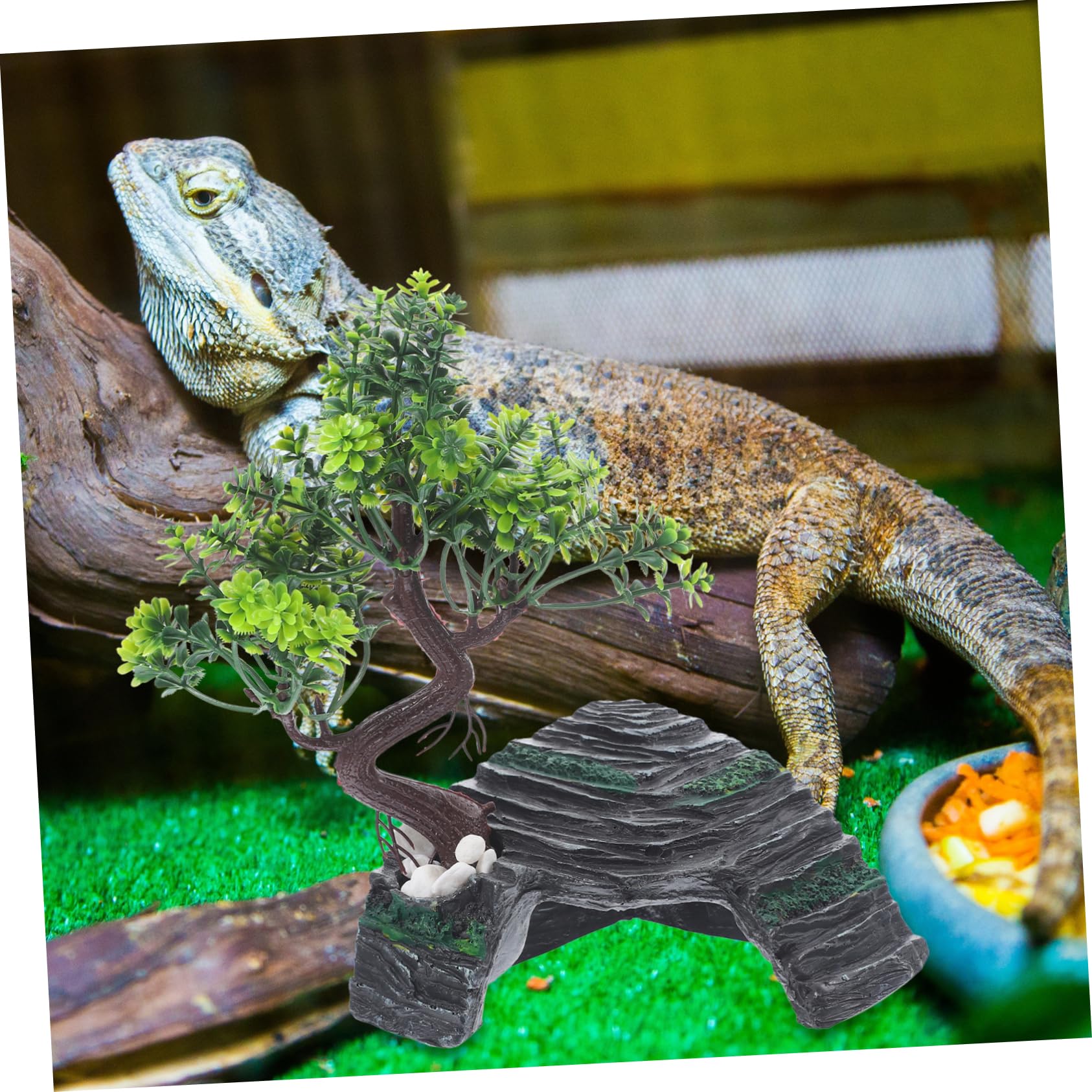 DOITOOL 1juego Decoración De Terrario De Resina para Reptiles Refugio Natural De Roca para Lizard y Anfibios Diseño Especial para Crear Oscuros Resistente y Seguro para Mascotas