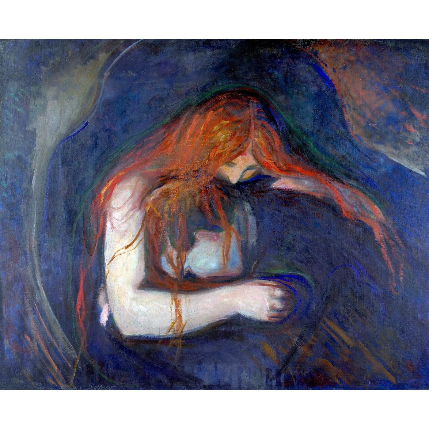 Impression giclée Munch Vampire : toile musée 101,6 x 127 cm de salon