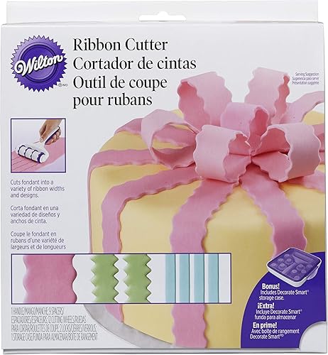 Miniatura 5 de Wilton Juego de cortadores de cinta de fondant, crea cintas de fondant para pasteles, cupcakes y galletas para añadir dimensión a tus golosinas