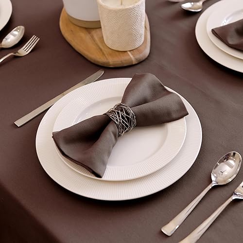 Vista 41 de Encasa XO Juego de 12 servilletas de tela color azul cobalto, 17 x 17 pulgadas, servilletas de cena de algodón de color sólido, servilletas de boda