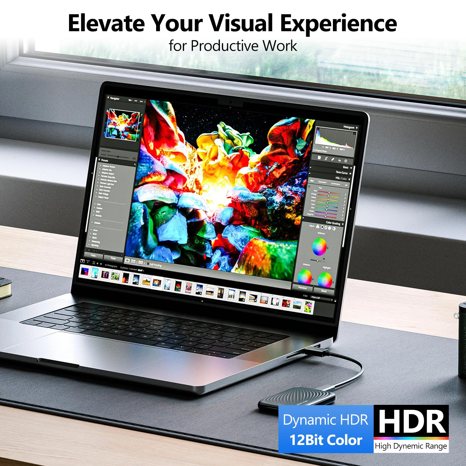 Meliya Cable DisplayPort 8K a DisplayPort 1.4,Nylon Cable DP Resolución 8K@60Hz, 4K@144Hz, 2K@240Hz con HDR de Alta Velocidad 32.4Gbps para PC, Gaming, Monitor,TV, GPU RTX 4090/5090, Negro, 2M