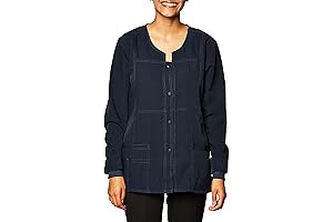 WonderWink Women's Four-Stretch Sporty Button Front Scrub Jacket: Ultimate Comfort and Functionality