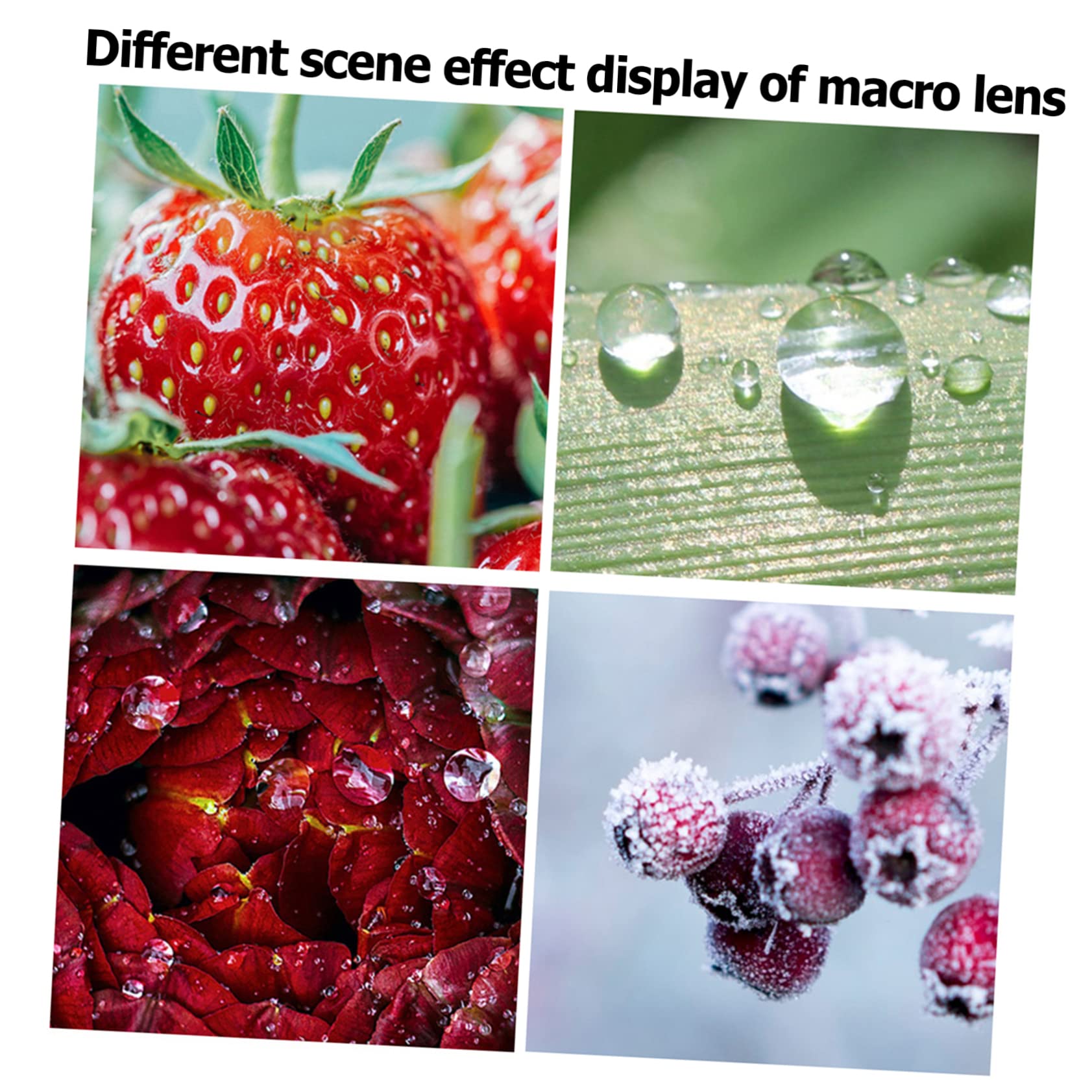 Mikinona Kit Di 3 Lenti Macro Per Fotocamera Del Telefono 37 Mm Grandangolo Senza (15x/30x)