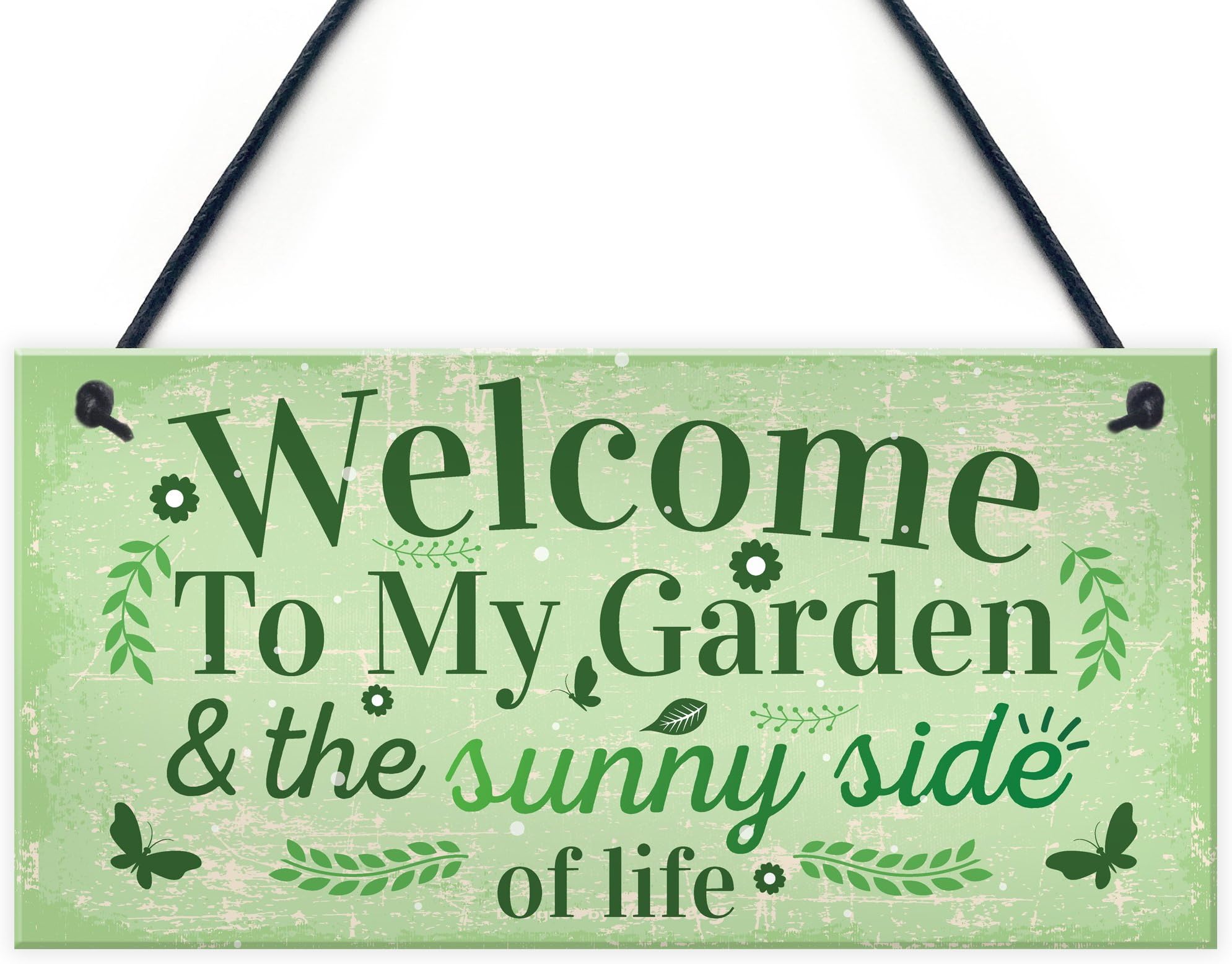Red Ocean Welcome To My Garden Plaque Outdoor Shed Summer House Sign Novelty Chic Decor Friendship Gift