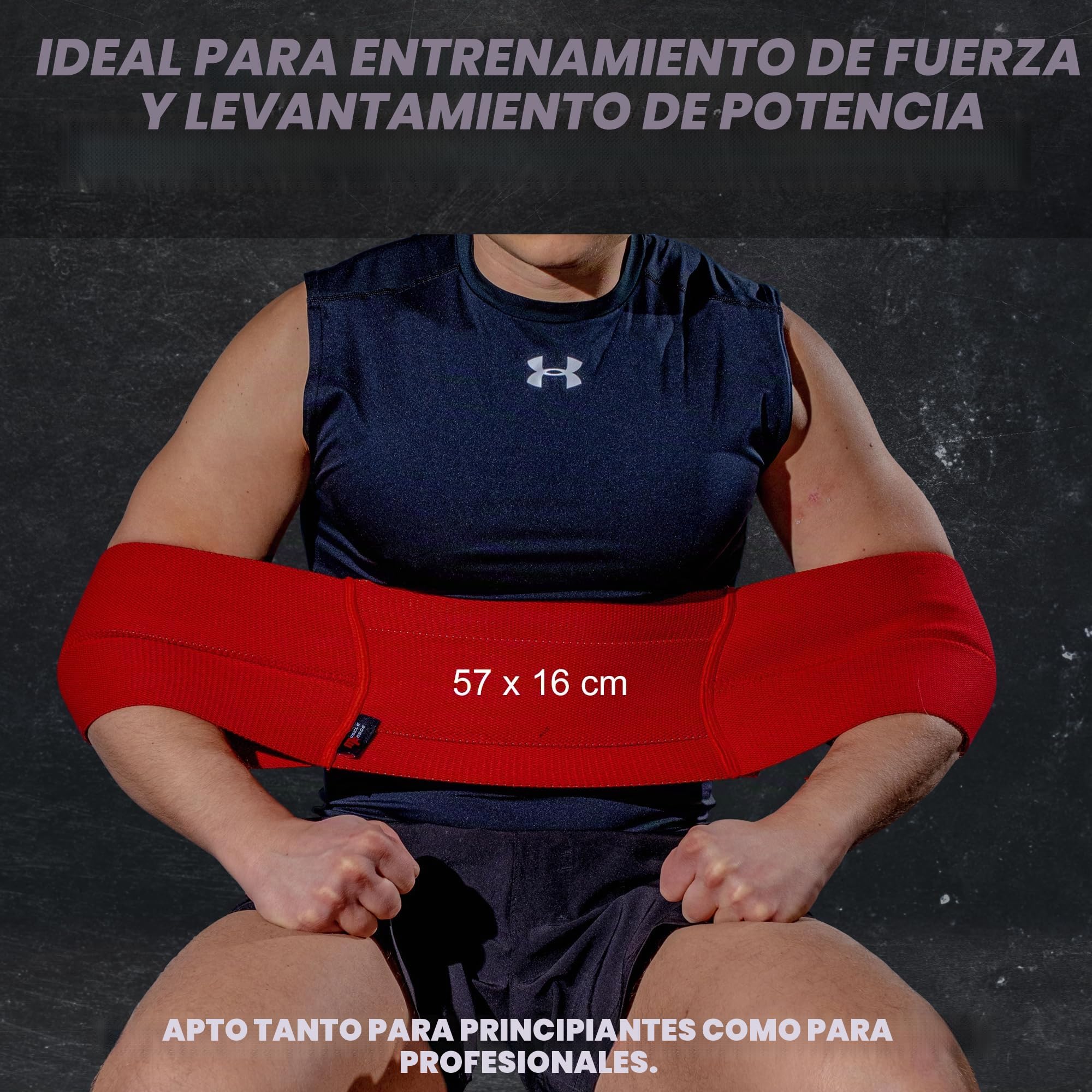 Cinta de Press de banca para Entrenamiento de Press de banca en Powerlifting, Mangas de compresión para Halterofilia, codera, Venda de Codo