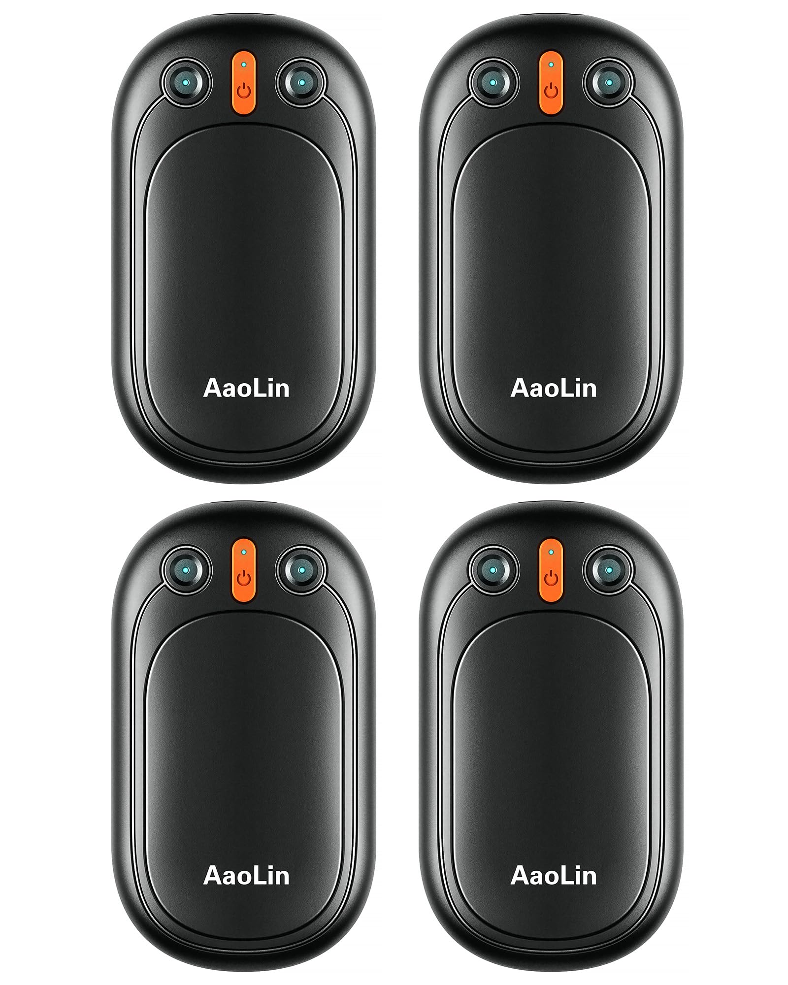 Confezione da 4 scaldamani ricaricabili, 4 in 1, elettrici, riutilizzabili, riscaldabili fino a 12 ore, scaldamani portatili, ottimo regalo per attività all'aperto, caccia, golf, campeggio