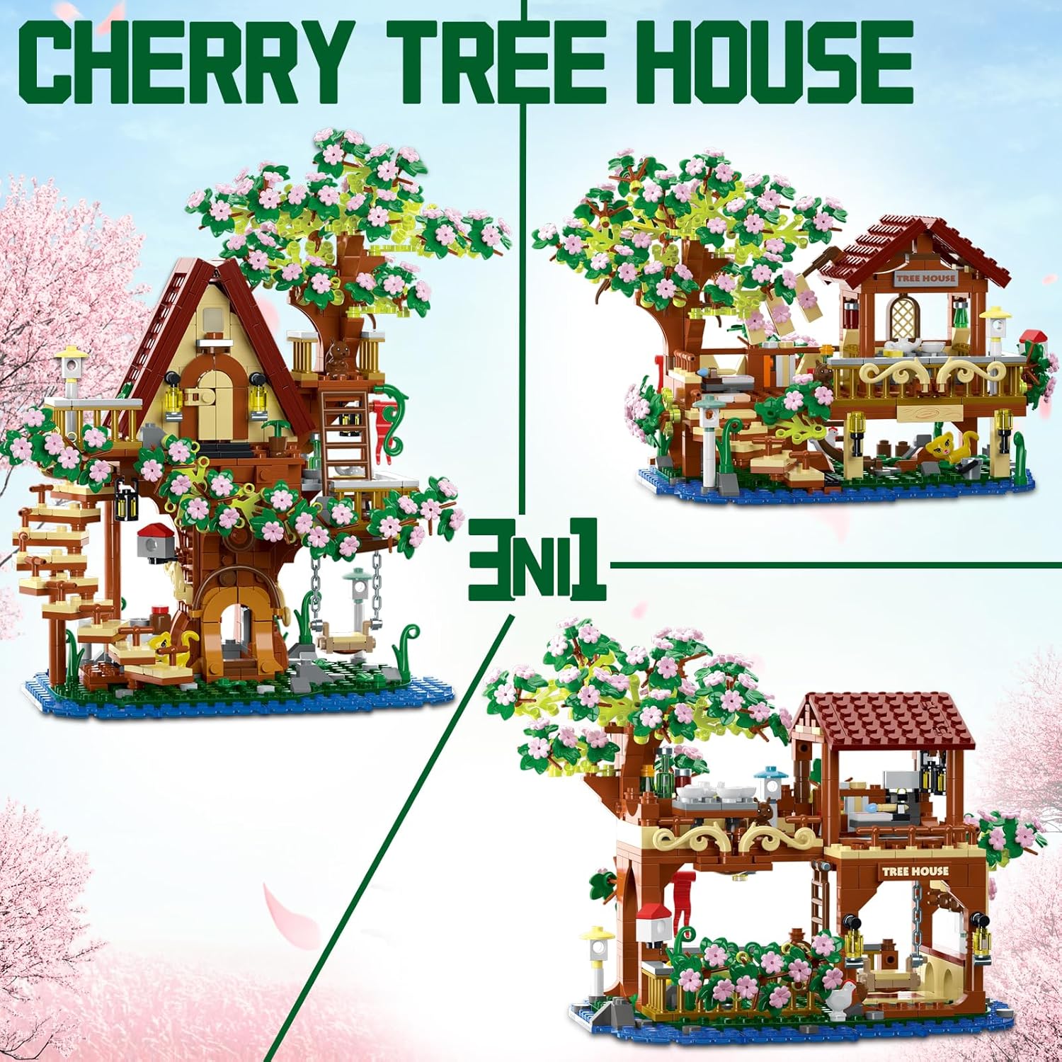 3-in-1 Sakura Tree House Building Set (3-in-1 Sakura Tree House)