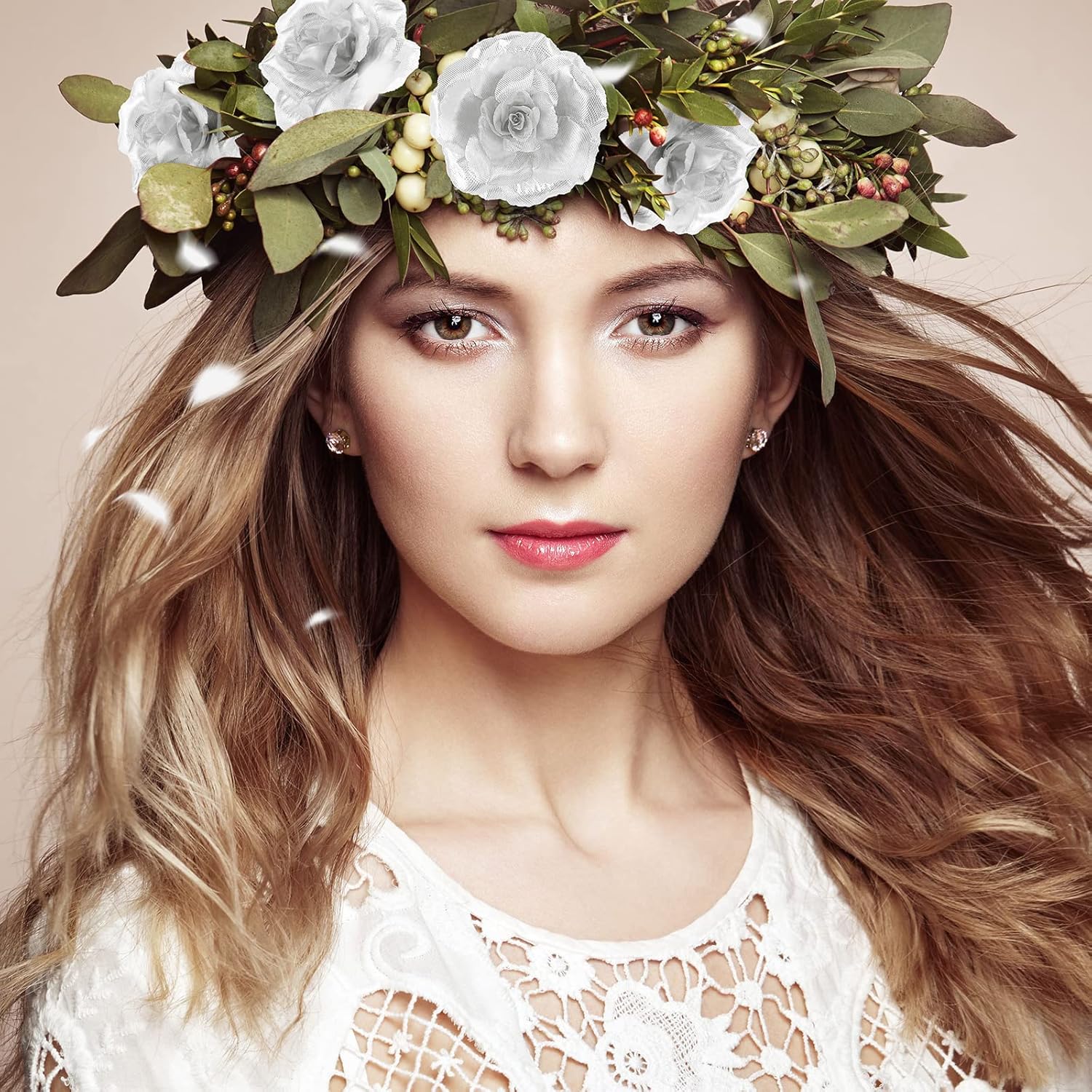 Yunlly 100 Pcs Artificial Flowers Fake Silk Roses Long Stem Rose Bouquet Wedding Party Home Decor for DIY Baby Shower Centerpieces Tables Home Decorations(Silver) - Image 6