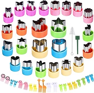 Vegetable Cutter Shapes Set Mini Sizes Cookie Cutters Set Fruit Cookie Pastry Stamps Mold Food Decorative Kids Baking and Food Supplement Tools (24pcs cutters)