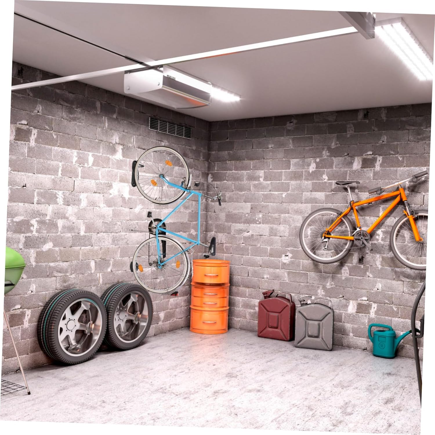 NUOBESTY 1set Wall-Mounted Bike Hanger Heavy-Duty Bike Hook for Convenient Storage Supports up for Home and Garage Use and Stylish Display