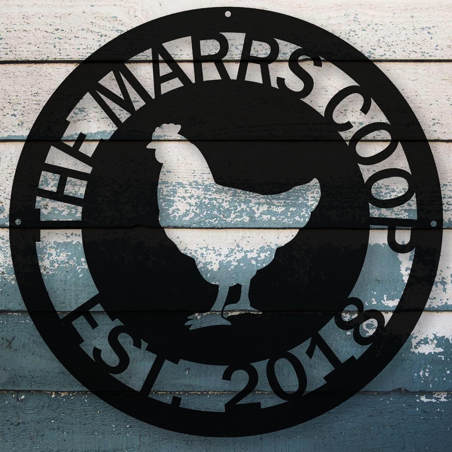 Personalized Metal Chicken Coop Sign, Chicken Hens Farm