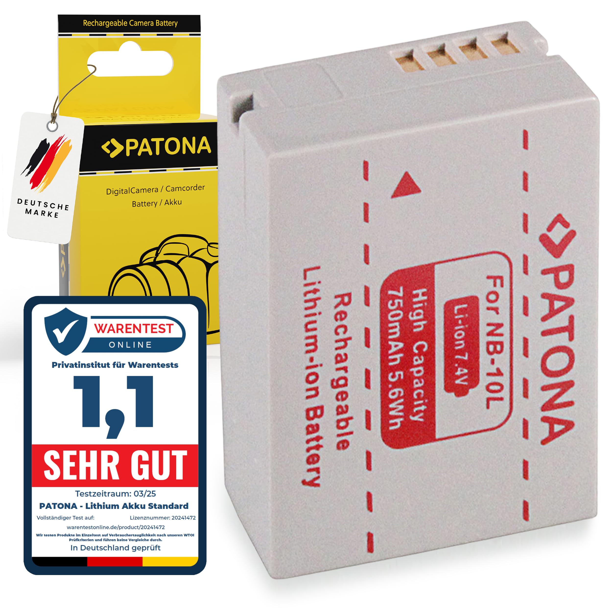 Batteria NB-10L DSTE Per Canon PowerShot G1X, G3X, G15, G16, SX40, SX50, SX60 - Ricambio Ad Alta Capacit&agrave;