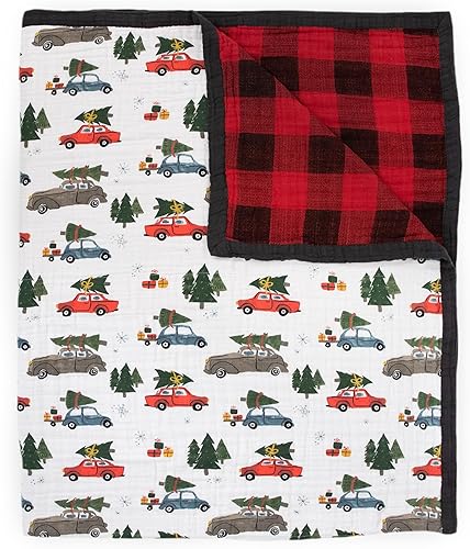 Miniatura 23 de Little Unicorn - Manta acolchada de muselina extrasuave de varias capas, tamaño extragrande, para niños y familias (rosas de acuarela) Rosas de