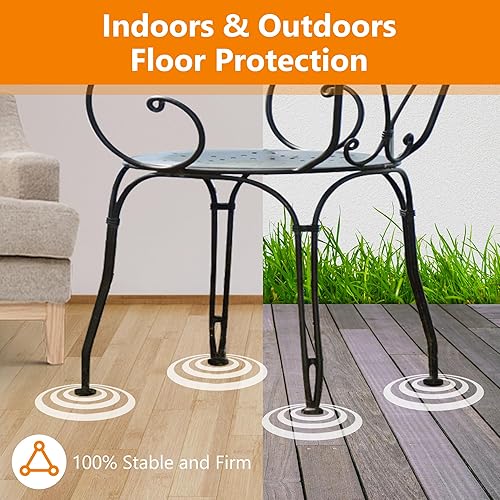 Miniatura 5 de Paquete de 16 tapas redondas de plástico para patas de muebles de patio de 1-12 pulgadas, tapas de patas de sillas de patio para sillas de patio,