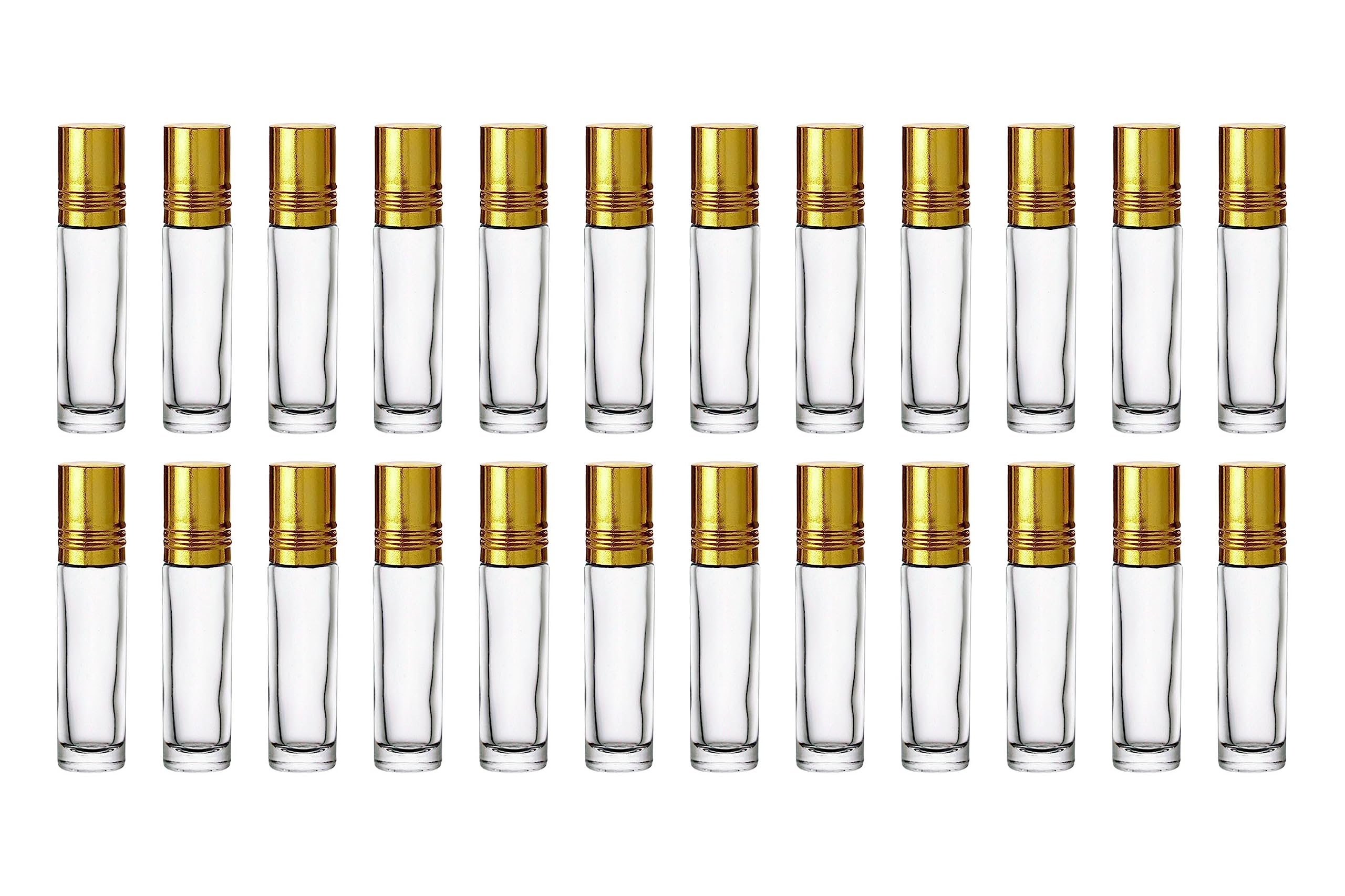 nsb herbals Empty Clear Roll On Glass Bottles (8 ml) With Gold Cap & Plastic Roll On For Essential Oils, Perfumes, Lip Balms | Refillable Reusable Leakproof Bottle (Pack of 6)-image-9