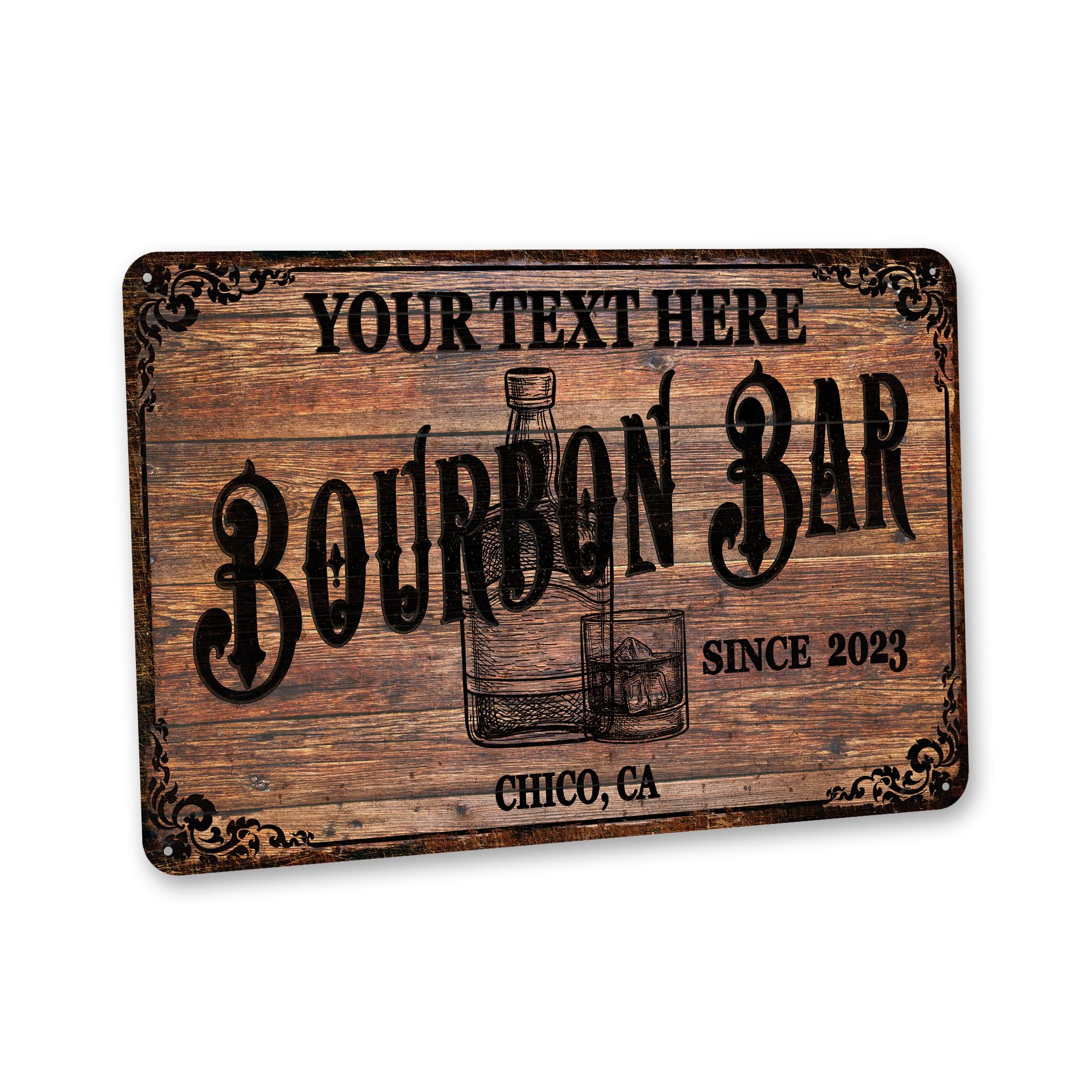 Custom Bourbon Bar Sign - Personalized Bar Sign - USA Made - Man Cave Decor - Bar Decorations - Wall Mount
