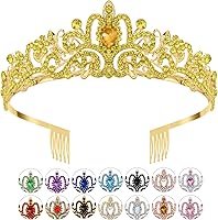 Vista 56 de Corona, coronas para mujer, tiaras para mujer, corona de princesa, corona de cumpleaños, tiaras y coronas para mujer diadema de cumpleaños, Aleación