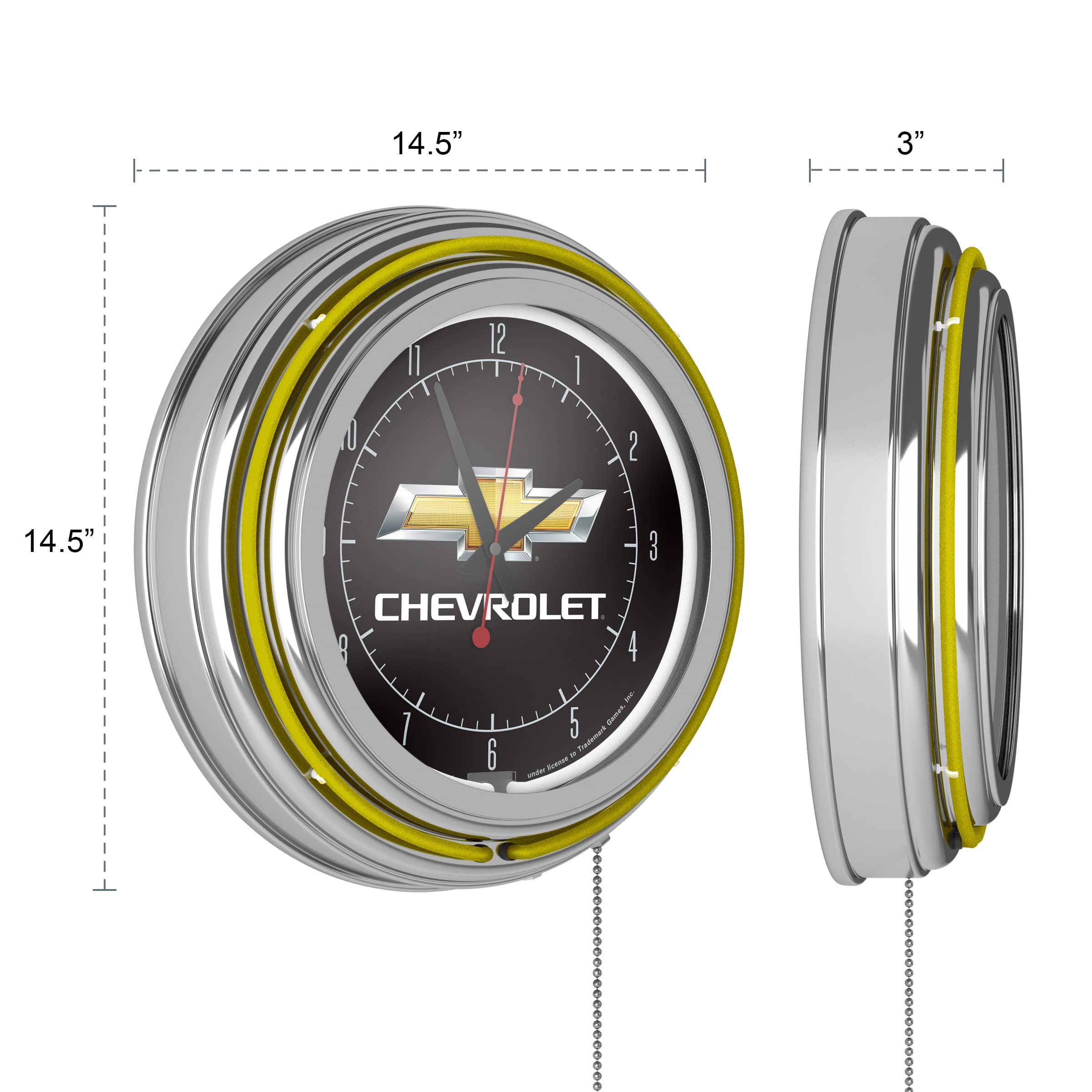 Amazon.com: Neon Clock - Retro Chevrolet Logo Analog Wall Clock