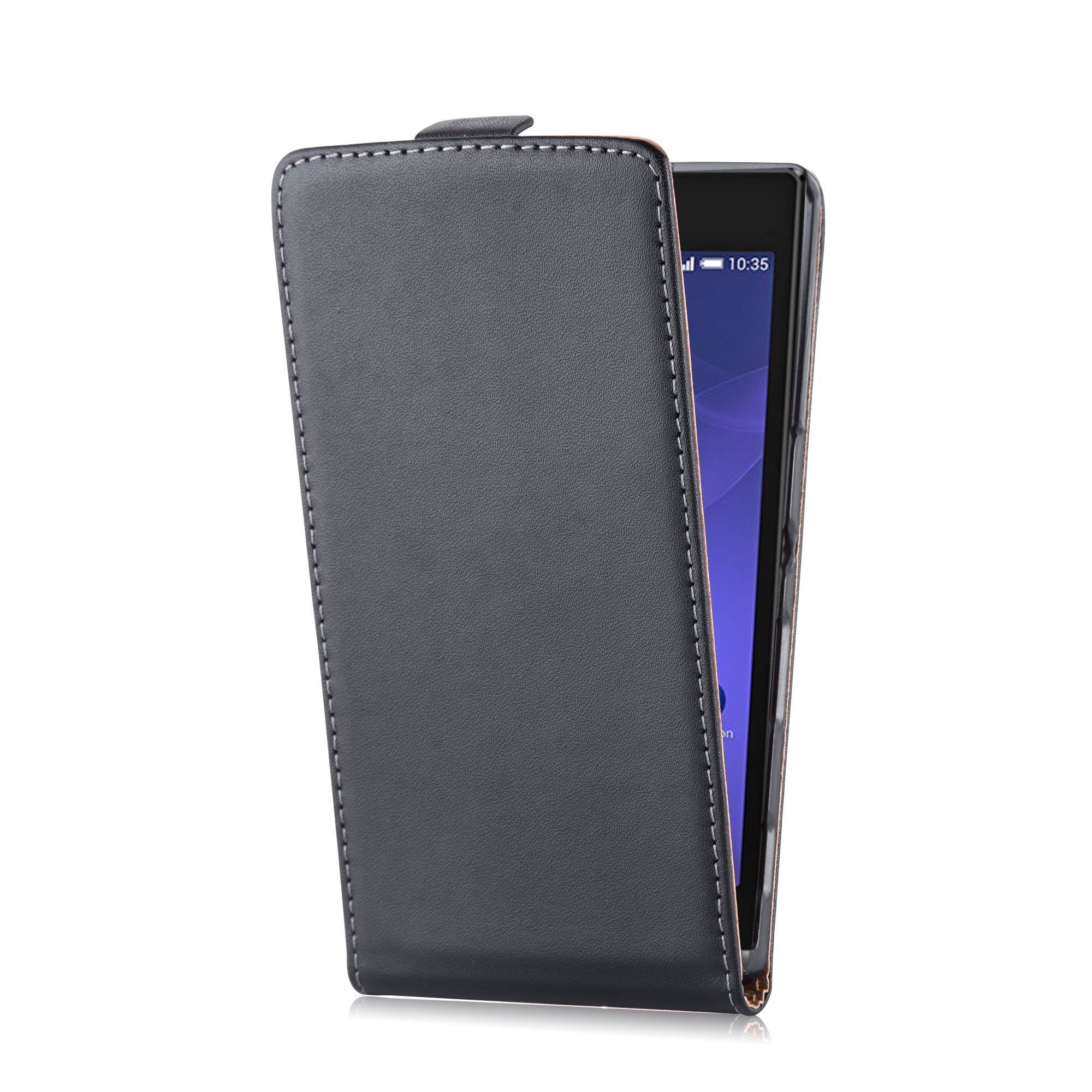 Cadorabo Custodia per Sony Xperia T3 in Nero Metallico