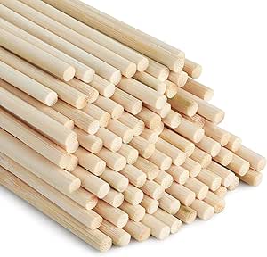 SOSMAR Bastelholz Stäbchen - 90 Stück Birkenholz Rundhölzer 5mm X 30cm Für DIY & Modellbau