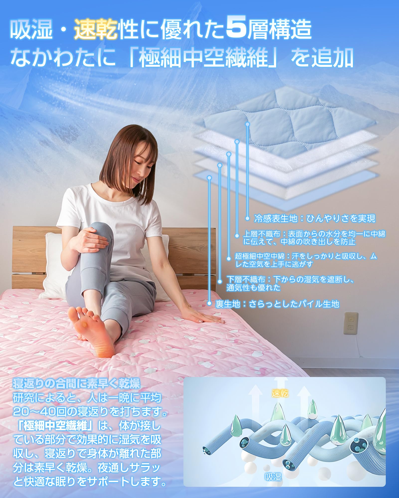 光触媒機能性敷きパッド smart-i 日本製 国産 敷きパッド 敷きパット シングル シングル