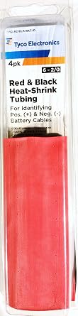Red & Black Heat-Shrink Tubing, 4-Pack