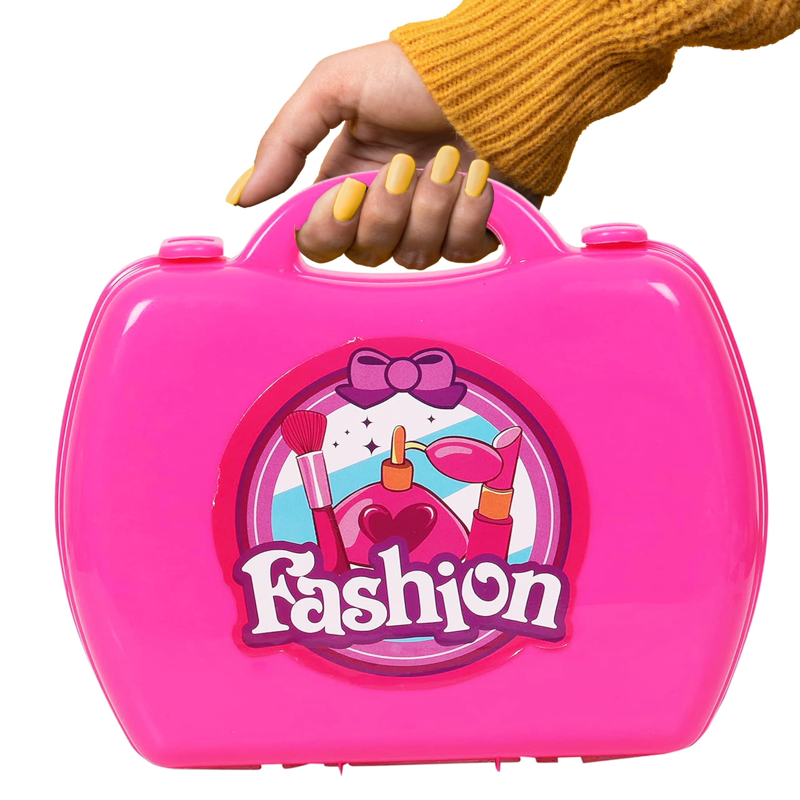 VGRASSP Makeup Roleplay Kit Toy for Girls - Pretend Play Beauty Fashion Cosmetic Accessories Suitcase (Fashion Suitcase) - Image 8 thumbnail