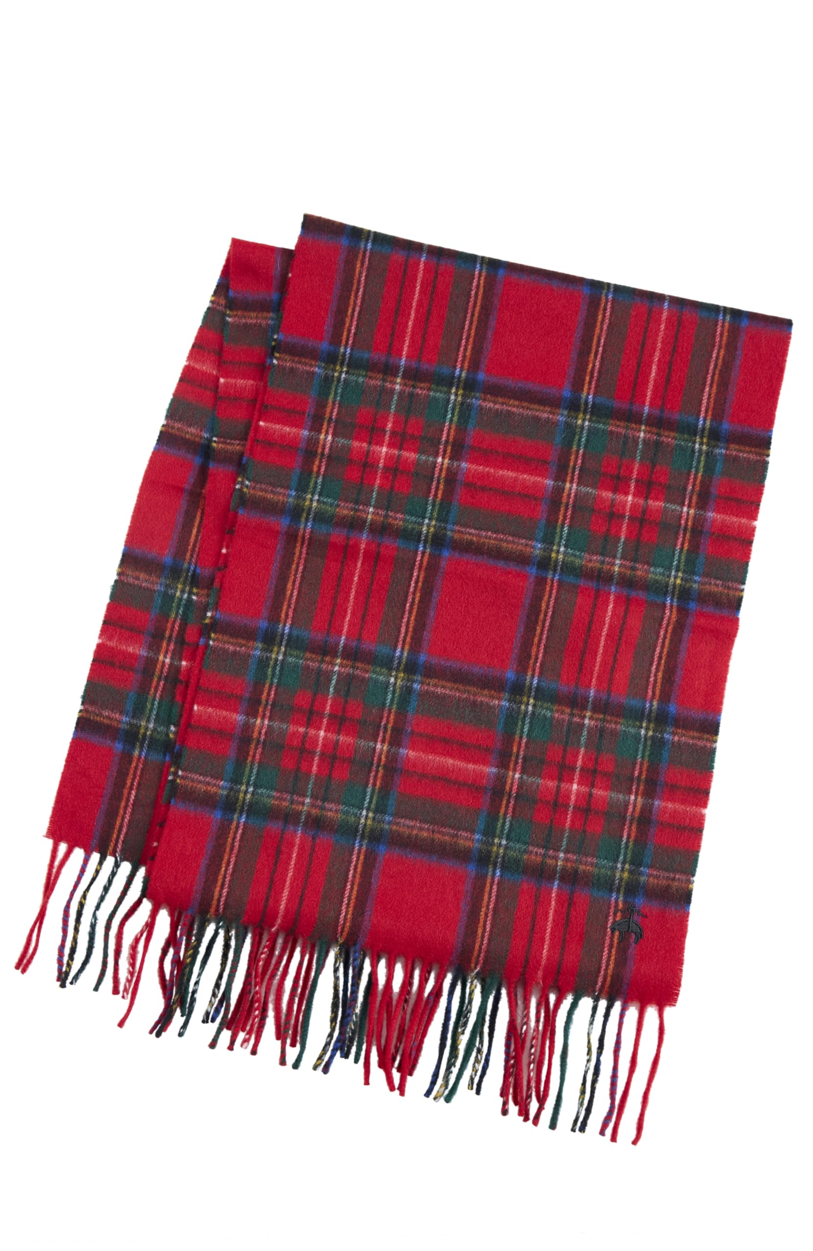 Brooks Brothers Schal aus Wolle und Kaschmir, gewebt, gemustert, mit gedrehten Fransen, luxuriöser Herren-Winterschal, 167,6 x 30,5 cm