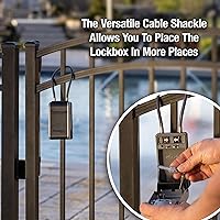 Vista 5 de Master Lock Caja de llaves de alta capacidad, dial de combinación, cable removible