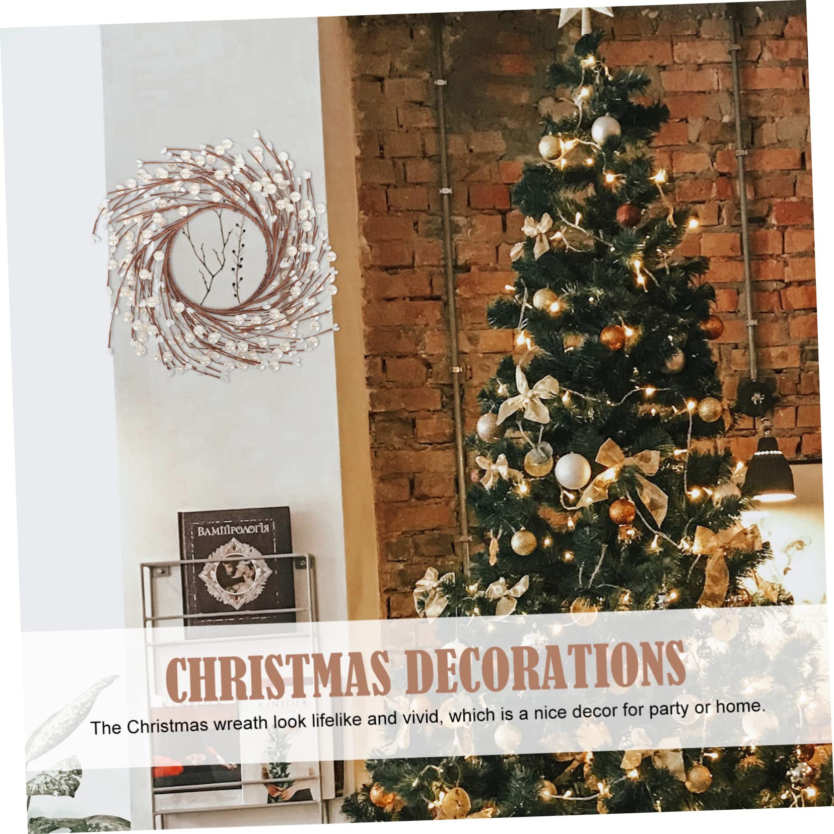 Cabilock 2 STK Simulation Perlen Girlande weihnachtsdeko Christmas-Decorations Christmas décor Perlenornamente Christbaumschmuck handgemachte Girlande Weihnachtsfeier Ornament Schaum Weiß