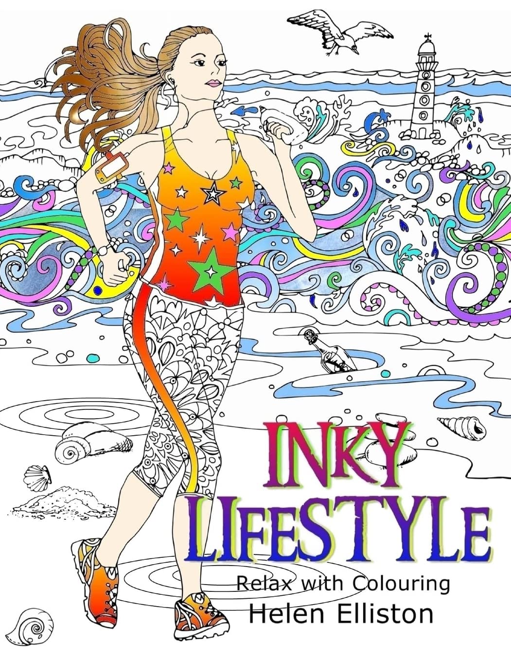 Inky Lifestyle: 50 anti-stress adult colouring book illustrations: Volume 6 (Inky Colouring books)