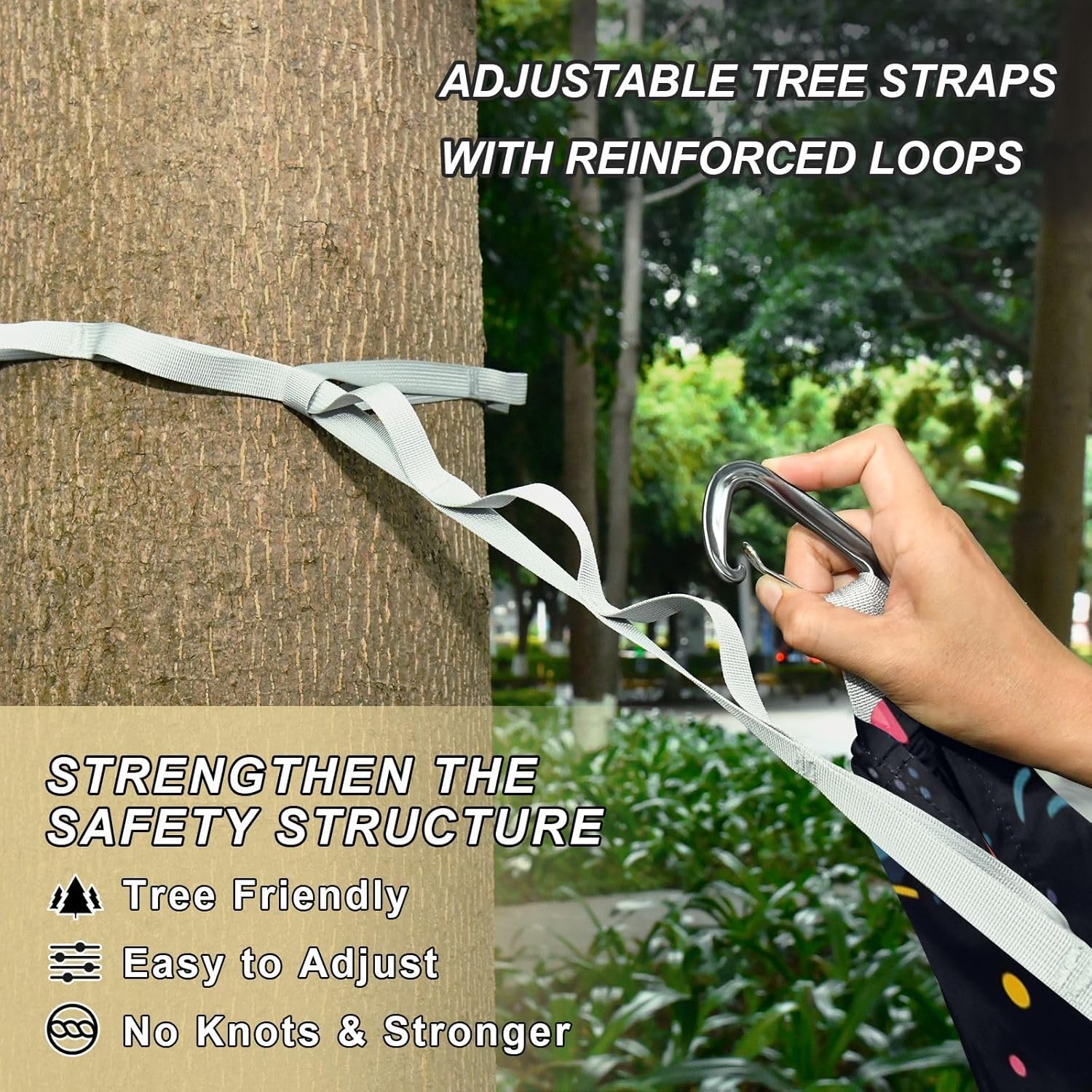 Cute Cartoon Pattern Art Hammock for Outside Trees Camping Portable Hammocks Lightweight Perfect for Indoor Hiking Beach Travel