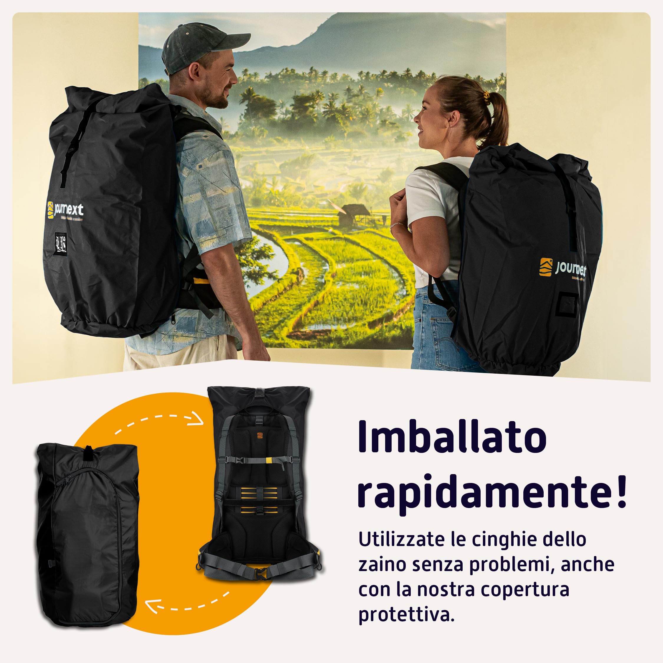 Journext Backpack Cover Zaino Protettivo Unisex-Adulto