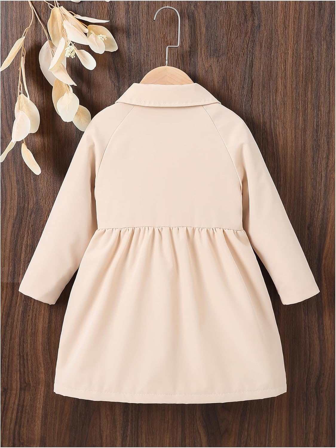 SOLY HUX Toddler Girl's Double Breasted Long Sleeve Trench Coat Teddy Lined Outerwear Winter Pea Coats - Image 3