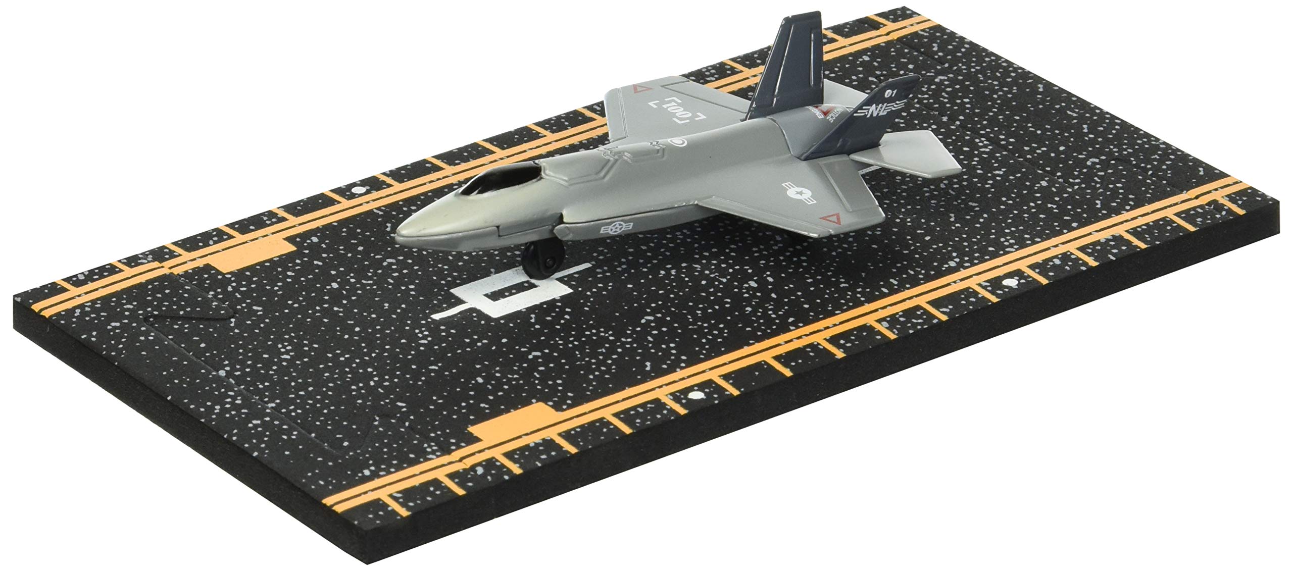 Hot Wings Planes Joint Strike Fighter with Connectible Runway, Grey