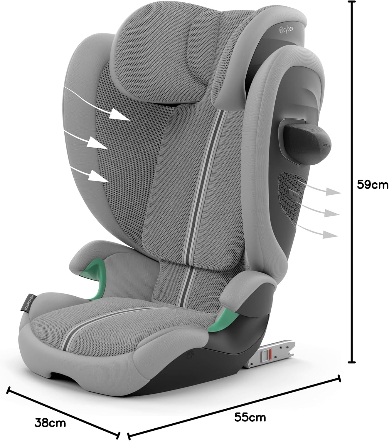 Cybex Solution G2 Plus/Stone Grey-mid grey PU1, Stone Grey, Plus, Solution G2