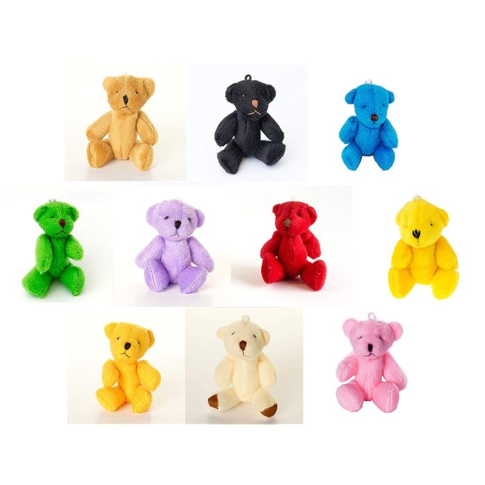 10 X Assorted Small Cute Teddy Bears 
