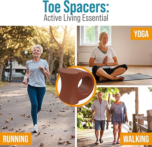 Miniatura 6 de Separadores de dedos de martillo, enderezador de dedo del pie, paquete de 4 espaciadores de dedos grandes, transparente, esparcidor de gel, dedos