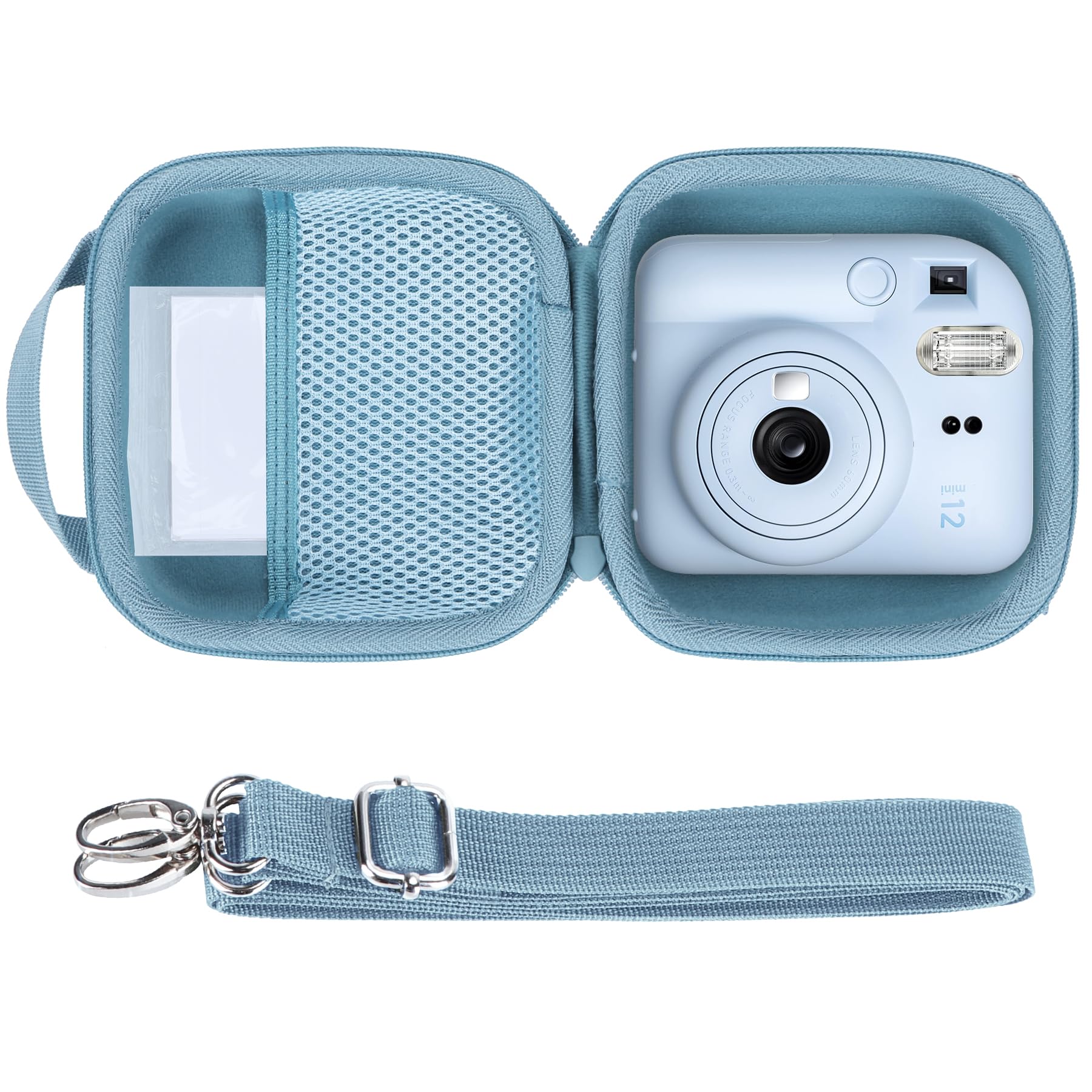 Lebakort Storage Case Compatible with Fujifilm Instax Mini 12/11 Instant Camera (Sky Blue Case)