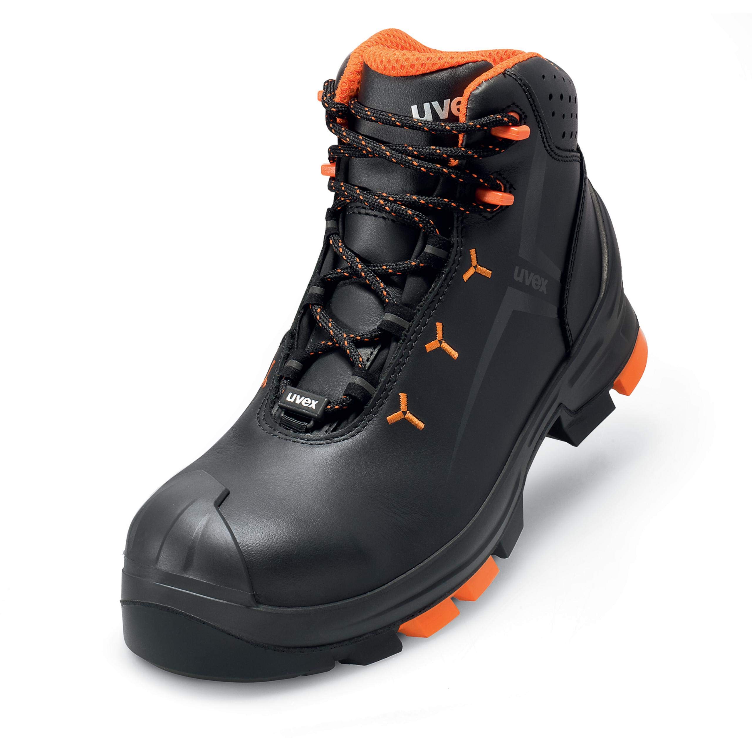 Uvex 2 chaussures de travail - Bottes de sécurité S3 SRC ESD - Orange-Noir - Largeur 12 / Wide