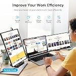 Dopesplay 14.1" Moniteur triple portable FHD 1920x1200 IPS -Deuxième affichage externe avec HDMI/Type-C/USB, 60Hz, prêt à brancher, convient 14"-17.3" Ordinateurs portables, Idéal pour le bureau à la maison, Voyage, étude