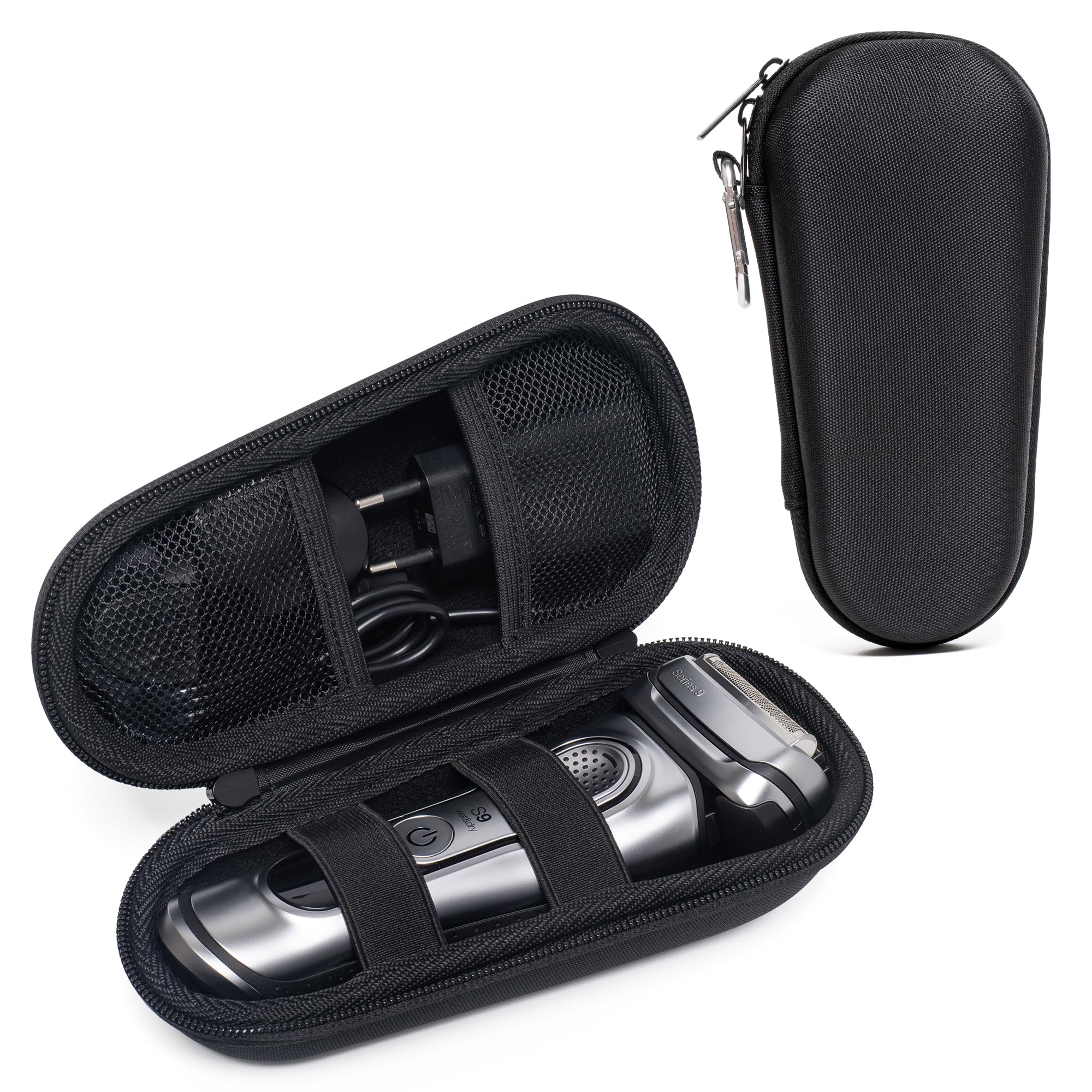 Custodia da Viaggio per Rasoio Elettrico Braun Serie 3, Serie 5, Serie 6, Serie 7, Serie 8, Serie 9, Nero