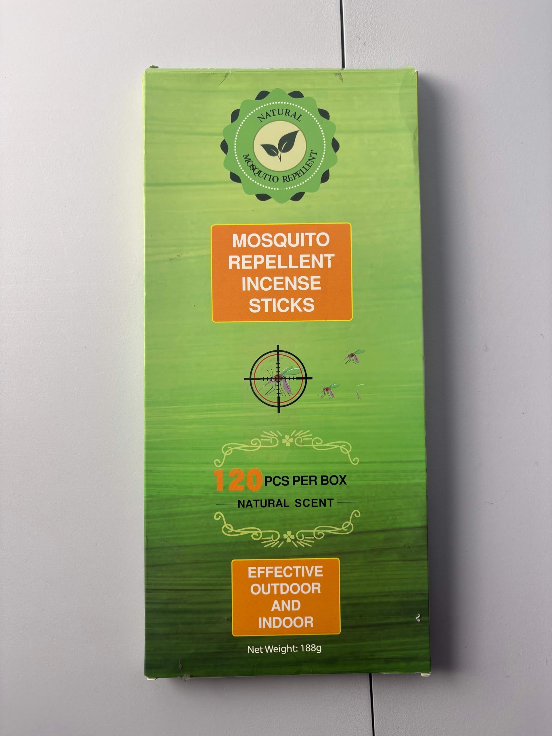 120 bobinas repelentes de mosquitos naturales para uso en exteriores, varillas de incienso de citronela, repelente de insectos a base de plantas para patio, camping, pesca