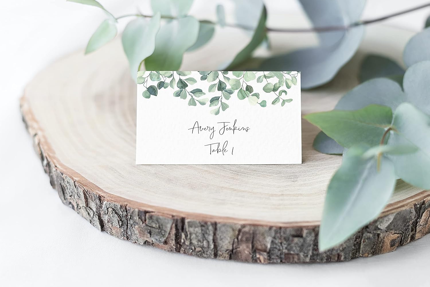 Your Main Event Prints Eucalyptus Tent Cards - Food Labels for Buffet and Decorations - Perfect for Birthdays, Baby Showers, Parties - Pack of 50 image 2