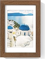 Vista 19 de Axeman Marco para póster de 18 x 24 pulgadas con paspartú para 16 x 20 pulgadas, marco de fotos de madera maciza de roble con vidrio templado, marco