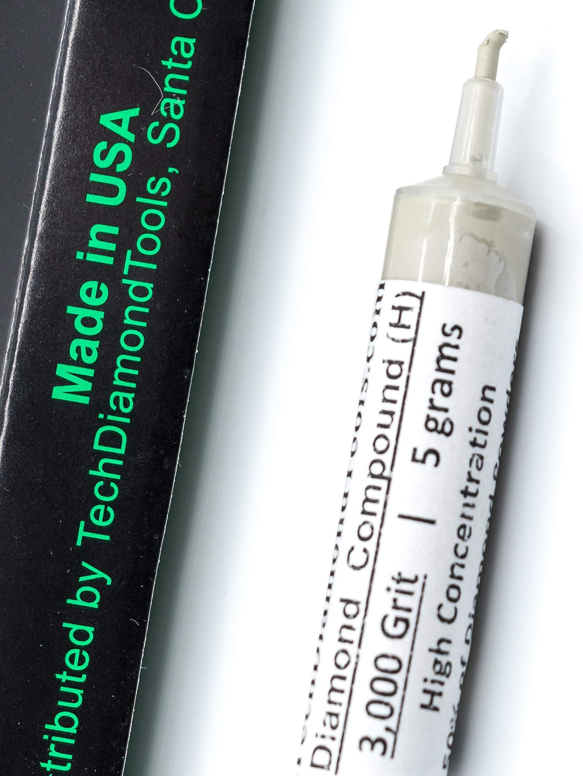 Diamond Polishing Compound Polishing Paste 3,000 Grit 3-6 Microns for Marble Glass Metal Rock Jewelry Resin Silver Chrome Gemstone with High Concentration of Diamond Powder USA Made