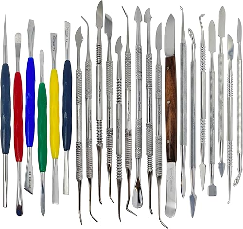 Kit profesional de escultura de cera de arcilla polimérica de 23 piezas para niños y principiantes, herramientas de tallado de cera para todas las