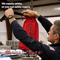 Vista 6 de TRADESAFE Lockout Tagout Cubierta de control de enchufe y polipasto de gran tamaño, se adapta a controles de 18 x 13 pulgadas, bolsa de bloqueo